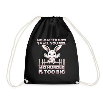 Kaninhop adventure: agility for your rabbit - Drawstring Bag - black - Front