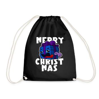 Merry Christmas - Christmas Gift Cartoon - Drawstring Bag - black - Front