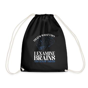 Neurology, Nurse, Brain, Neurologist - Drawstring Bag - black - Front