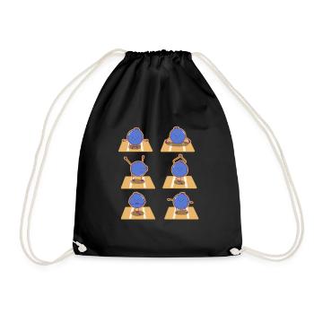Blueberry Yoga - Drawstring Bag - black - Front