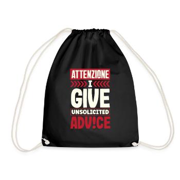Attenzione Je donne des conseils non sollicités Humour - Sac de sport léger - noir - Devant