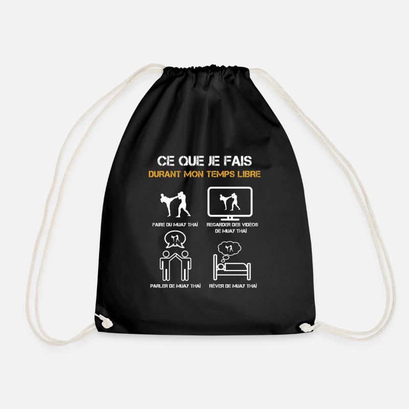 ce que je fais durant mon temps libre muay thaï - Sac de sport léger - noir
