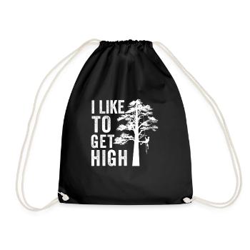 Arborist Tree Surgeon Woodworker Funny Logger - Drawstring Bag - black - Front