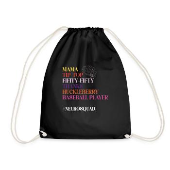 Neurology, Nurse, Brain, Neurologist - Drawstring Bag - black - Front