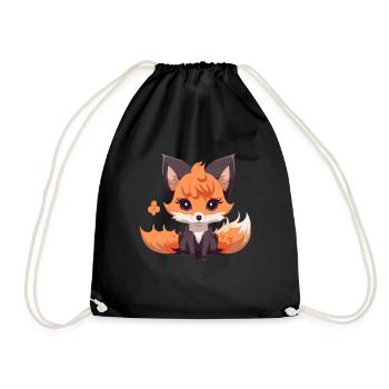 Süßer Fuchs - Turnbeutel - Schwarz - Vorne