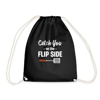 Catch You On The Flipside Spatel Wortspiele - Turnbeutel - Schwarz - Vorne