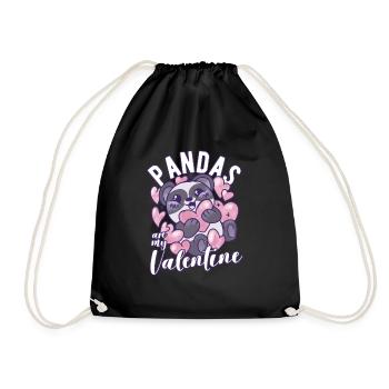 Les pandas sont mon amour de panda drôle de Saint-Valentin - Sac de sport léger - noir - Devant