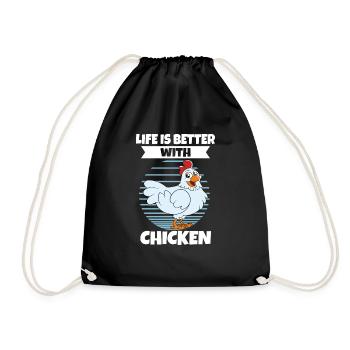 Drôle De Poulet Dire Poulet - Sac de sport léger - noir - Devant