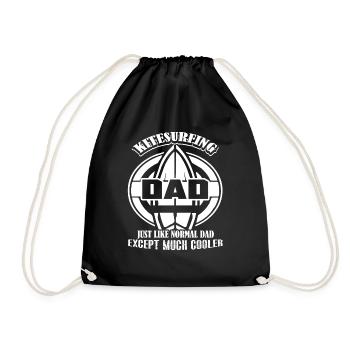 Kitesurfing Kitesurfing Dad Is Cooler - Drawstring Bag - black - Front