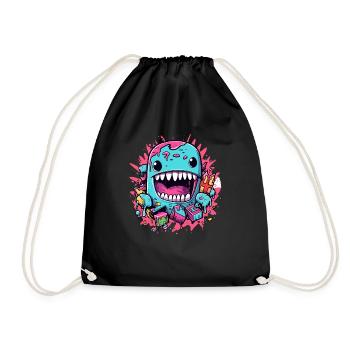 Kleines Japanisches Monster - Turnbeutel - Schwarz - Vorne