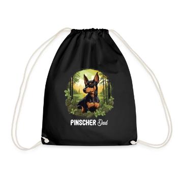 Pinscher - Drawstring Bag - black - Front