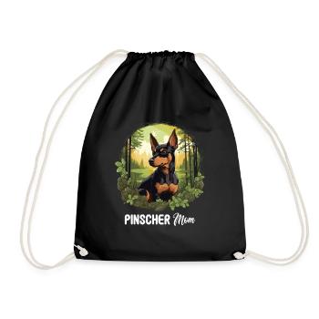 Pinscher - Drawstring Bag - black - Front