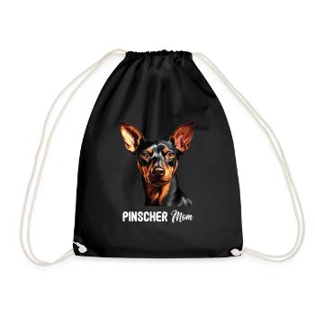 Pinscher - Drawstring Bag - black - Front