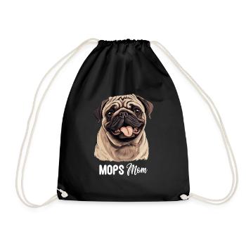Mops - Turnbeutel - Schwarz - Vorne