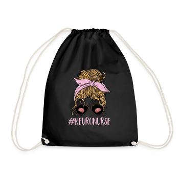 Neurology, Nurse, Brain, Neurologist - Drawstring Bag - black - Front
