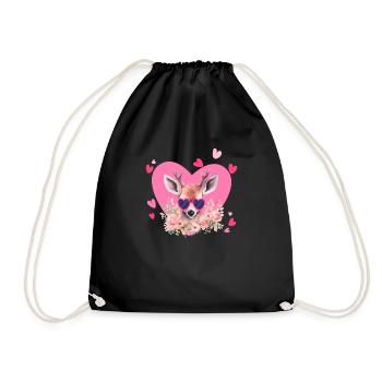 Valentine's Day Funny Lover - Drawstring Bag - black - Front