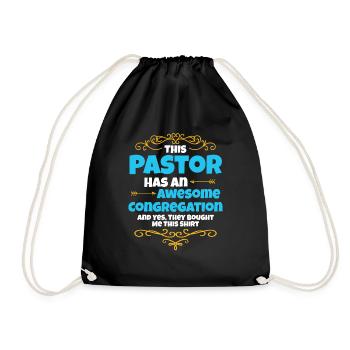 Ce pasteur a une église de congrégation géniale - Sac de sport léger - noir - Devant