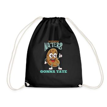 t-shirt funnu potato maters gonna tate - Drawstring Bag - black - Front