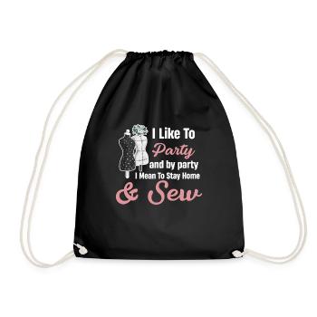 J’aime faire la fête et par fête, j’entends - Sac de sport léger - noir - Devant