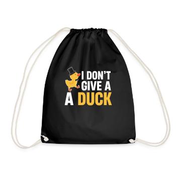 I don't give duck lover poultry farmer - Drawstring Bag - black - Front