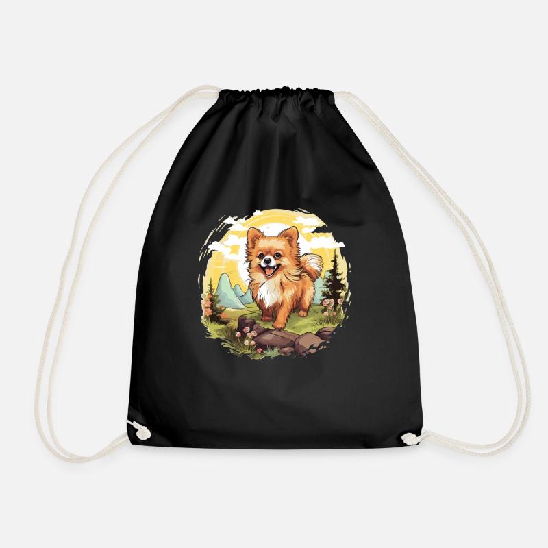 Pomeranian - Turnbeutel - Schwarz
