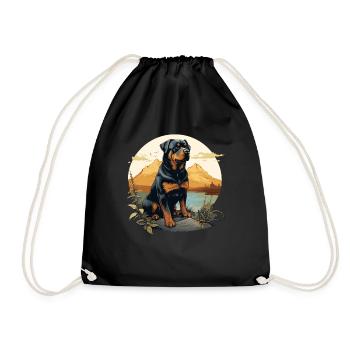 Rottweiler - Turnbeutel - Schwarz - Vorne