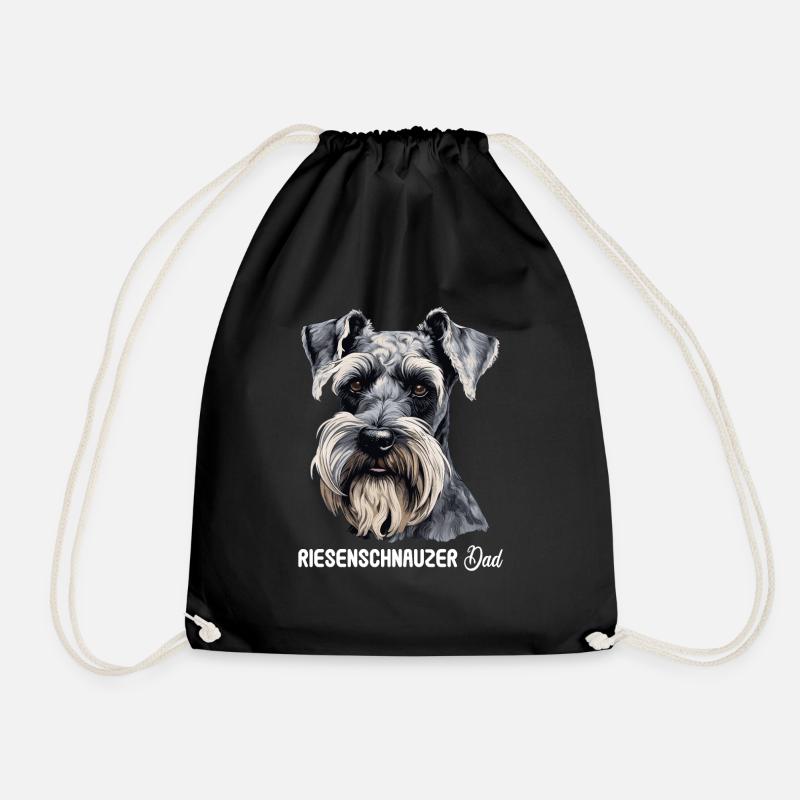 Giant Schnauzer - Drawstring Bag - black
