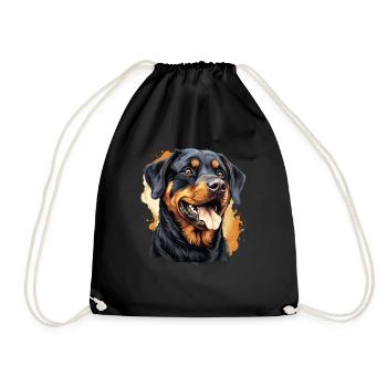 Rottweiler - Turnbeutel - Schwarz - Vorne