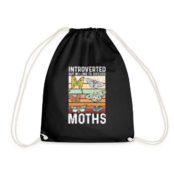 Motten Insektensammler Entomologe - Turnbeutel - Schwarz - Vorne