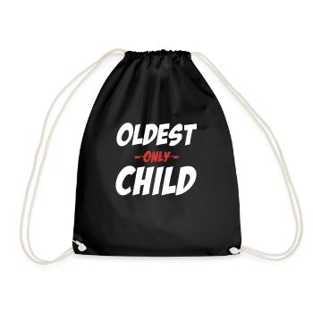 Eldest Only Kid Funny Greatest Siblings - Drawstring Bag - black - Front