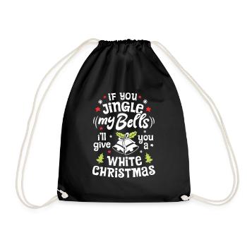 Jingle Bells Weihnachten - Turnbeutel - Schwarz - Vorne