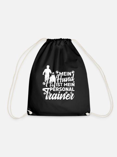 Canicross Mein Hund ist mein Personal Trainer - Turnbeutel - Schwarz