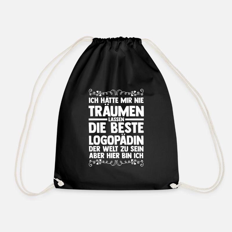 Logopädie Logopädin - Turnbeutel - Schwarz