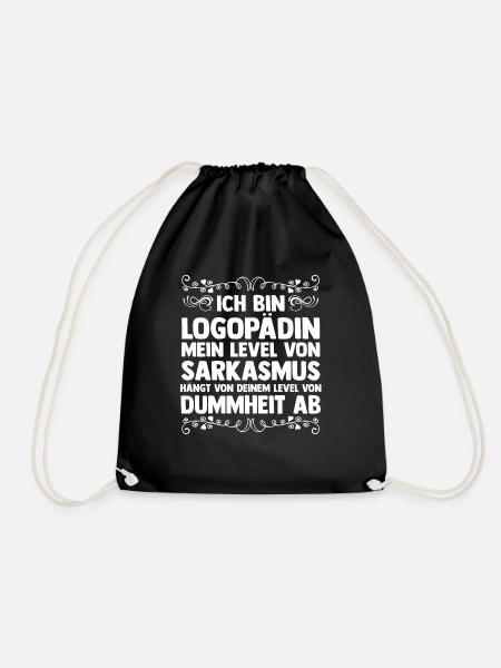 Logopädie Logopädin - Turnbeutel - Schwarz