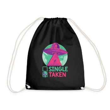 Unique ou pris drôle Alien OVNI Saint-Valentin - Sac de sport léger - noir - Devant