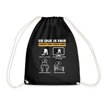 durant temps libre curling - Sac de sport léger - noir - Devant