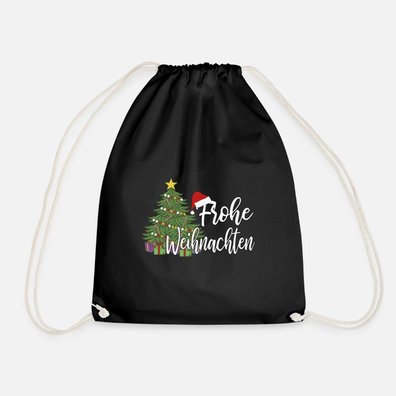 Weihnachten - Turnbeutel - Schwarz