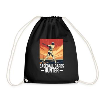 Baseball-Kartensammler Lustiges Sammeln Baseball - Turnbeutel - Schwarz - Vorne