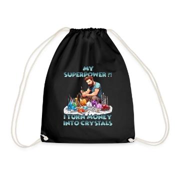 Cadeau Sparkling Creations cultivateur de cristal - Sac de sport léger - noir - Devant
