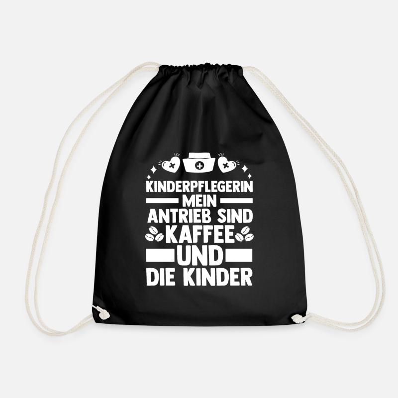 Erzieherin Kindergärtnerin Kinderpflegerin - Turnbeutel - Schwarz