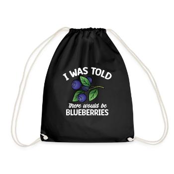 Heidelbeere Frucht Blaubeere - Turnbeutel - Schwarz - Vorne