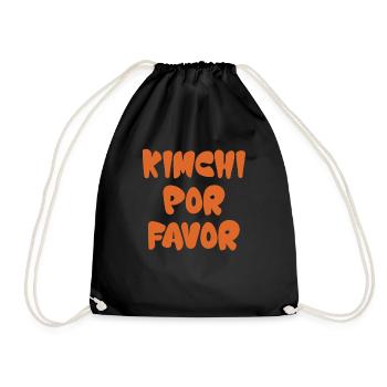 Kimchi for South Korean cuisine bibimbap - Drawstring Bag - black - Front