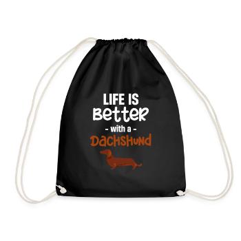 La vie est plus belle avec un - Sac de sport léger - noir - Devant