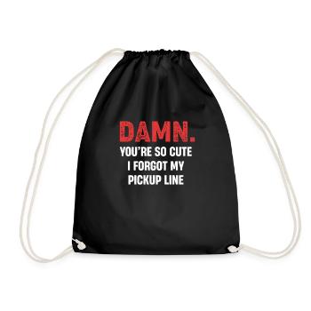 Damner. Tu es si mignonne que j’ai envie de - Sac de sport léger - noir - Devant