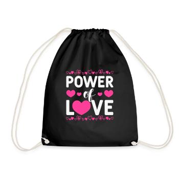 Power Of Love Valentinstag Lustige Lehrer-Schüler - Turnbeutel - Schwarz - Vorne