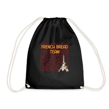 French Bread Team Foodie Pastries Food Lover Baked - Turnbeutel - Schwarz - Vorne