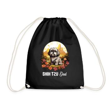 Shih Tzu - Drawstring Bag - black - Front