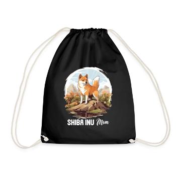 Shiba Inu - Drawstring Bag - black - Front