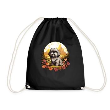 Shih Tzu - Drawstring Bag - black - Front