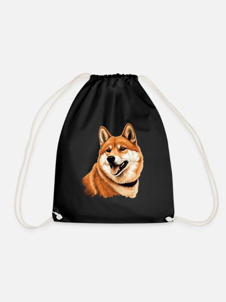 Shiba Inu - Turnbeutel - Schwarz
